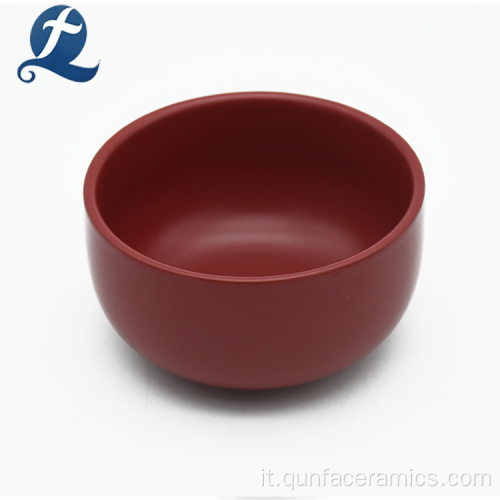 Ciotola di riso di vendita calda di zuppa di ceramica della decorazione di cerimonia nuziale di colore solido